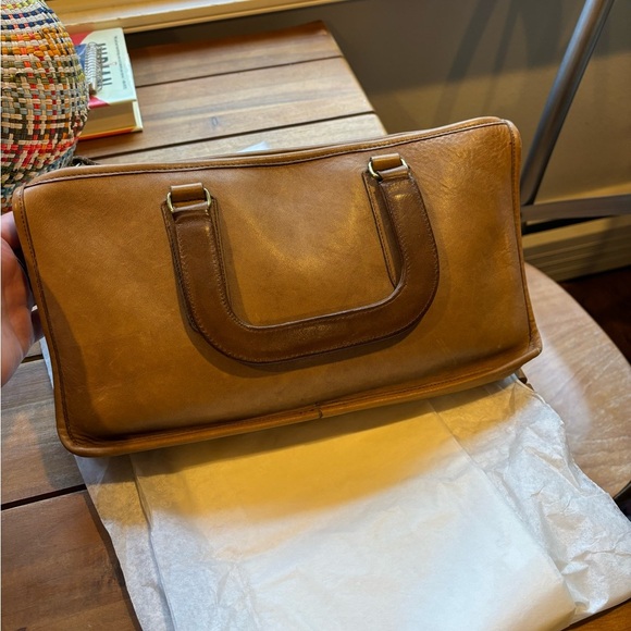 Vintage 1970’s Coach NYC Saddle Handle Clutch Tote - Picture 3 of 8